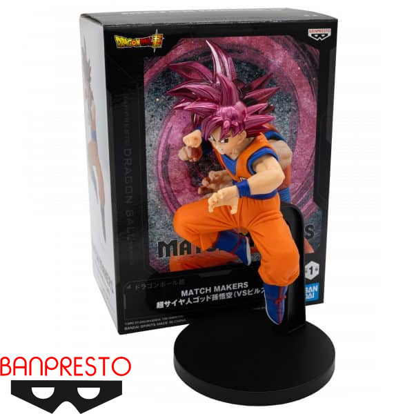 Banpresto Dragon Ball Super Match Makers Beerus vs Super Saiyan God Goku - Super Saiyan God Goku Figure